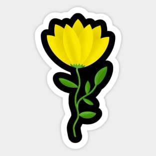 Yellow flower Sticker